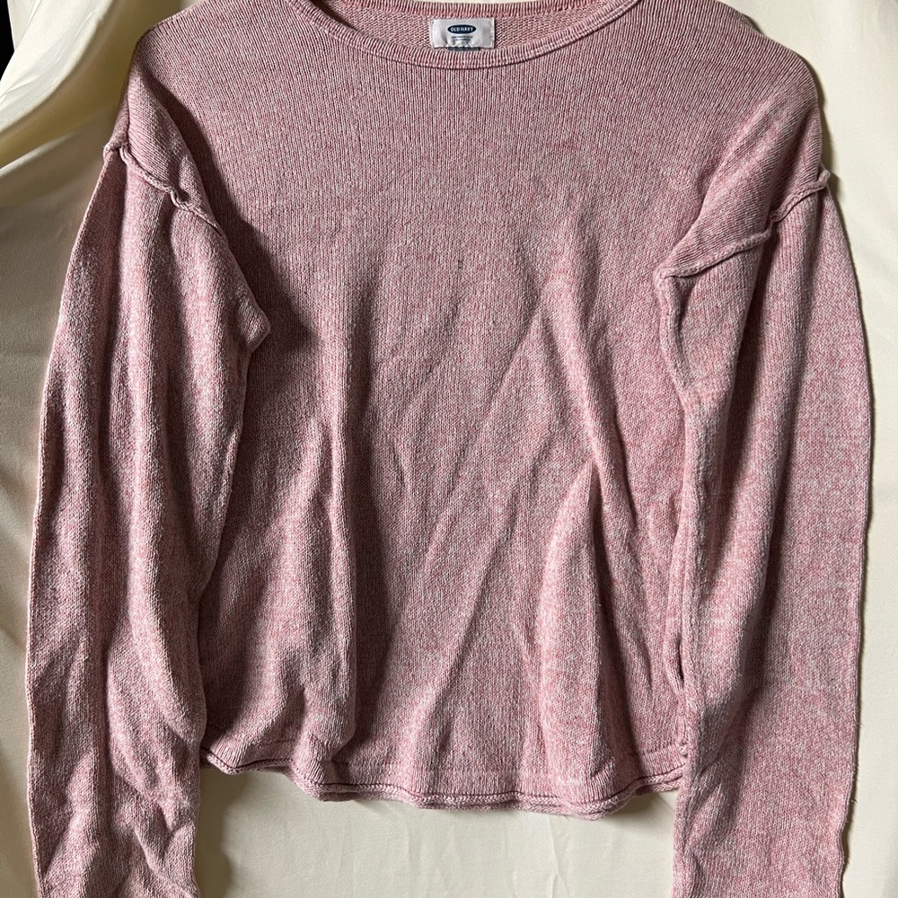 Old Navy Pink Crew Neck Sweater Soft Knit Casual